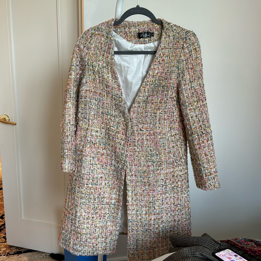 Chanel-style tweed jacket